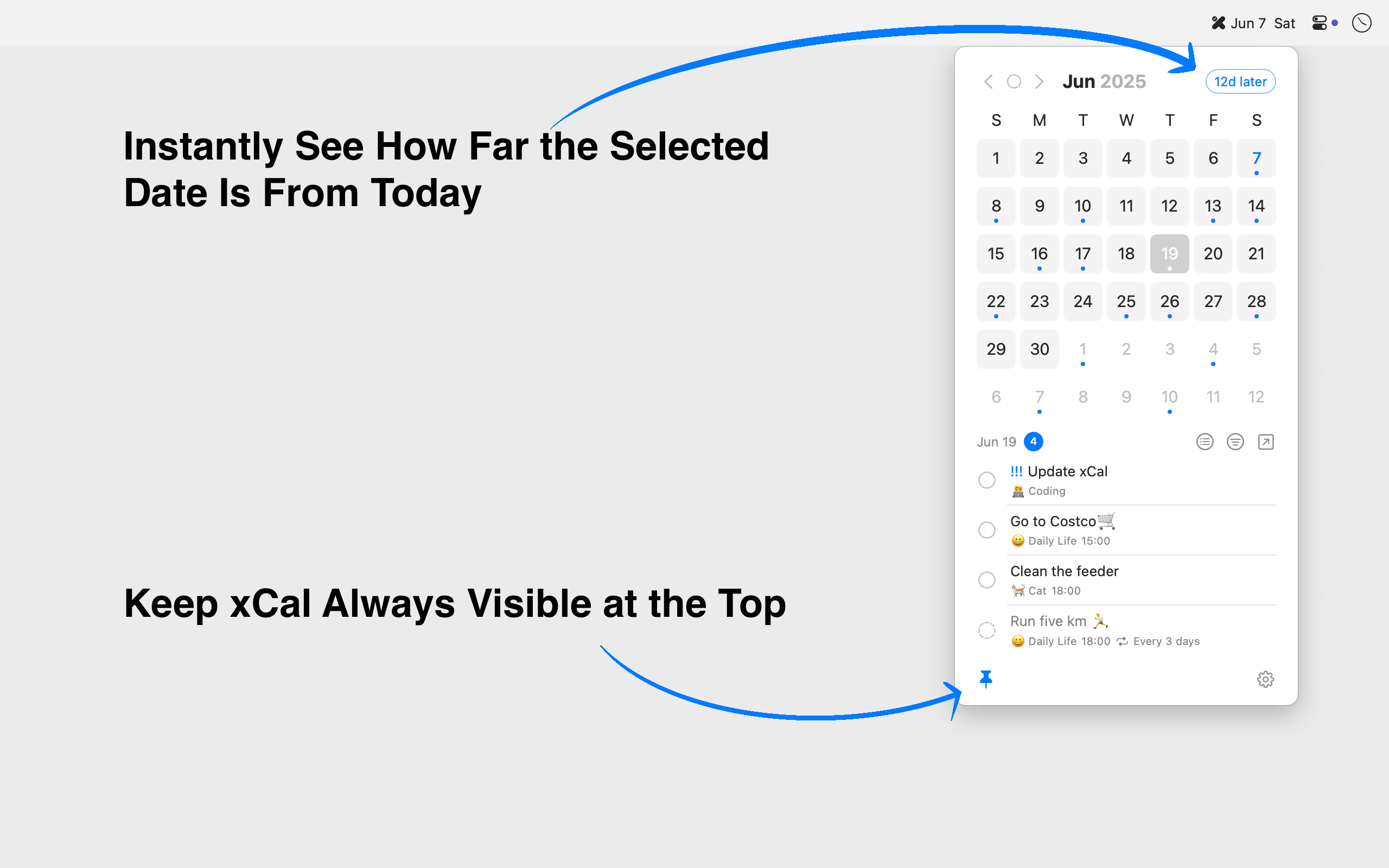 xCal feature interface